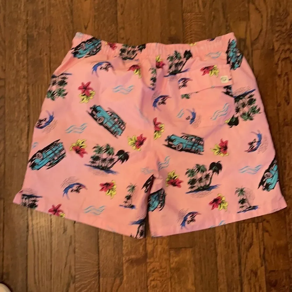 MENS Wave Zone L Retro Vibes Tropical Swim Shorts